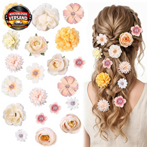Stück haarschmuck blumen - haarschmuck,