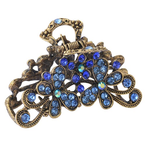 Haarspange retro blumen - retro, strass