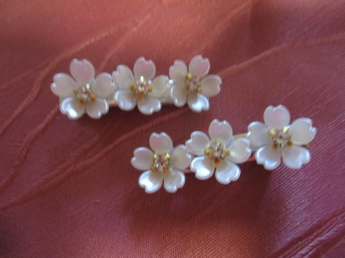 Blumen haarspange - 2x,