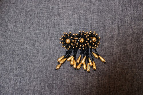 Haarspange schwarz gold - #haarspange,, #schwarz-gold