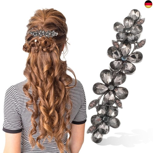 Strass haarspange damen blumen - haarspange,