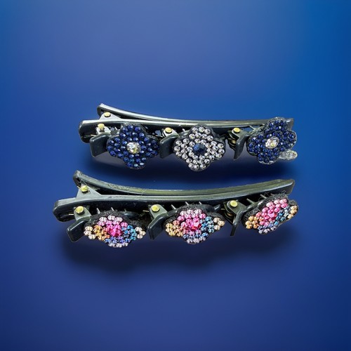 Strass haarklammer blumen - haarklammer,