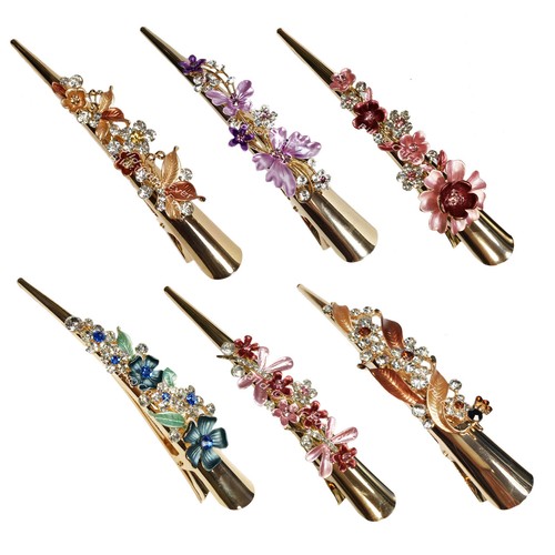 Haarspange blumen pfau metall - haarspange,